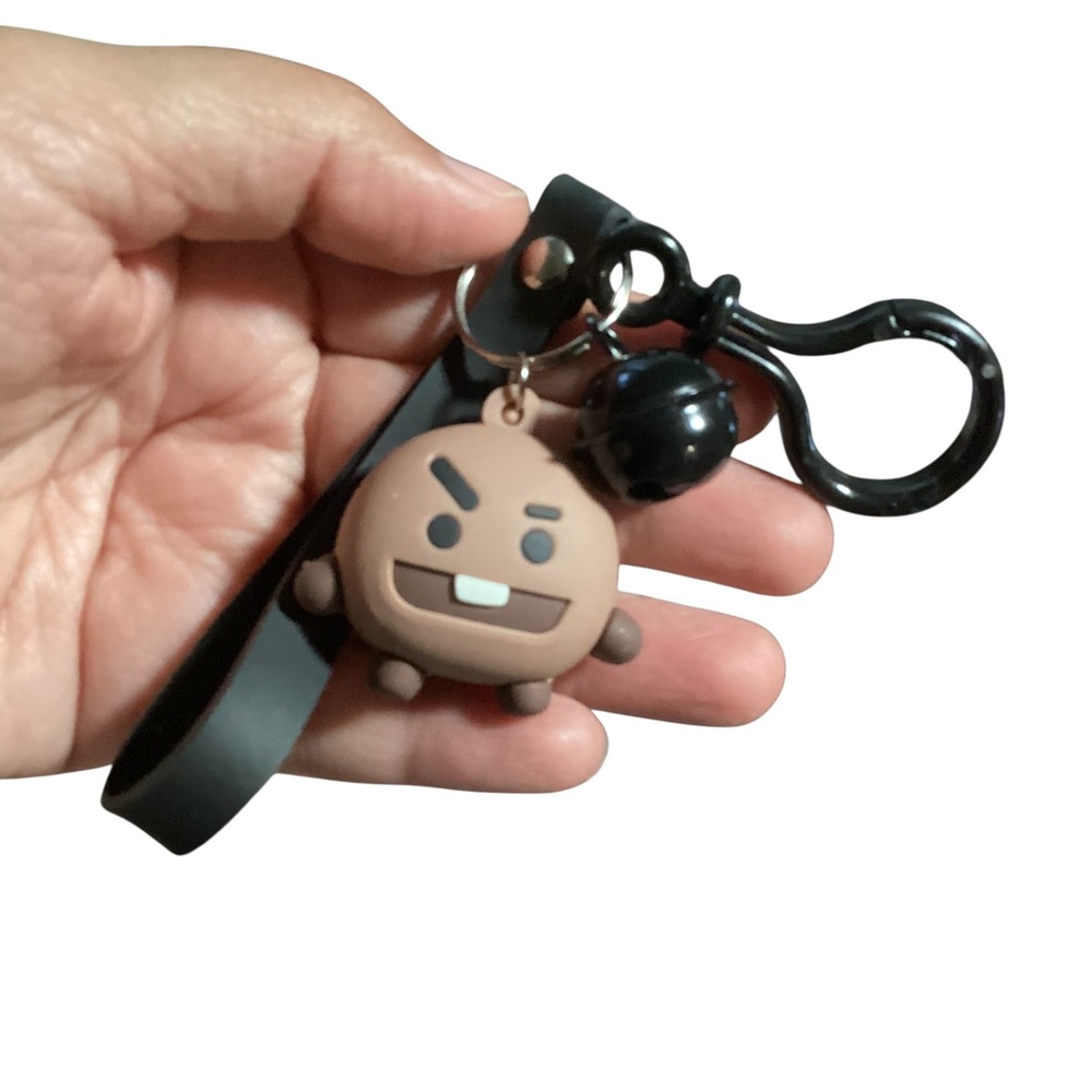 BTS Suga BT21 Shooky Brown Rubber Figure Charm Wristlet Strap 1993.03.09 - Picture 4 of 9